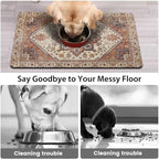 Dog Food Mats for Floors, Absorbent and Quick-Drying Pet Cat Food Mat, - Image 3