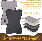 Breling Dog Mat for Food and Water 2 Pieces Bone Shape Non-Slip Pet Feeding Mat - Image 3