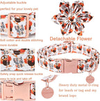Thanksgiving Dog Collar with Flower, Turkey Cotton Flower Collar - Image 3