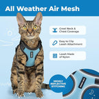 Voyager Escape-Proof Step-in Lock Cat Harness & 5ft Neoprene-Handle Leash Set - Image 3