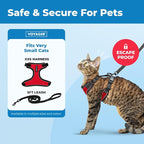 Voyager Escape-Proof Step-in Lock Cat Harness & 5ft Neoprene-Handle Leash Set - Image 2