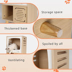 Cat House Side Table, 2-in-1 Wooden Cat House and Bedside Table - Image 3