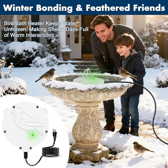2 Pack Outdoors 100W Bird Bath Heater - Image 7