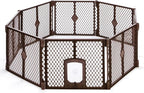 MyPet 8-Panel Petyard Passage: 6.5 ft. Wide 26 in. Tall Brown Freestanding by MyPet