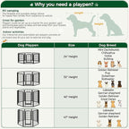 Yaheetech Dog Playpen Outdoor, 24 inch 8 Panels Dog Pen Indoor Heavy Duty Puppy - Image 3