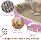 Luxury Cardboard Cat Scratcher Sofa Bed, Couch Shaped Scratching Board - Image 2