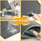 Pieviev 2 Packs Cat Litter Mat Double Layer Waterproof Urine Proof Trapping Mat - Image 4