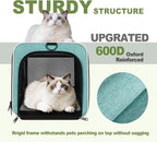 Cat Carrier 18"x11"x11" TSA Approved Ventilated Top Open Softsided Pet Air - Image 4