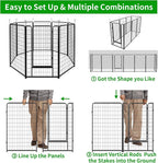 Dog Playpen Outdoor Extra Wide 8 Piece Panels Heavy Duty Dog Fence 50" Height - Image 6