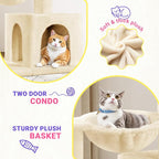 Allewie 29.5in Indoor Cat Tree, Padded Perch, and Hanging Ball, Suitable - Image 9
