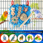 KATUMO Conure Toys, Bird Foraging Toys Parakeet Shredding Grass Mat Hanging Toys - Image 7