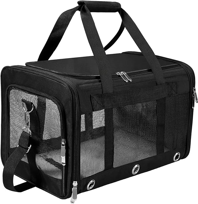 Soft Sided Cat/Dog Carrier, Collapsible Pets Travel Carriers by SWUVVI