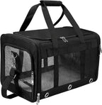 Soft Sided Cat/Dog Carrier，Collapsible Mesh Pets Travel Carriers by SWUVVI
