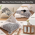 Waterproof Blanket for Dog Puppy Cat, Cute 3D Textured Paw Dog Blanket for Bed - Image 4