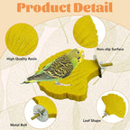 3 Pcs Parrot Perch Resin Bird Beak Grinding Stone Leaf Shape Perch Stand Foot - Image 2