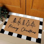 Tinideya 2 Pcs Door Mat Welcome Non Slip Coir Mats Floor Layering Doormats - Image 3
