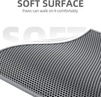 ESTHELLO Cat Litter Mat Large, Cat Litter Trapping Mat, Honeycomb Double Layer - Image 3
