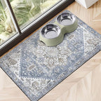 Dog Food Mats for Floors Absorbent, Pet Cat Food Mat by Cuslnox