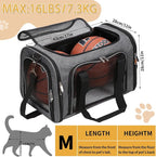 Soft-Sided Cat/Dog/Pet Carrier, Collapsible Pets Travel Carriers - Image 3