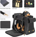 Fashion Pet Carrier Purse for Small Cat and Dog, Luxury Pu Soft-Sided Tote Bag - Image 4
