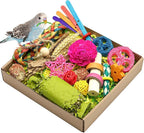 Natural Bird Toy Foraging Parrot Shredding Toys Box Conure Chewing Toys by LOPERDEVE