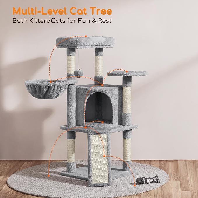 Yaheetech Cat Tree, 42in Cat Tower - Image 6