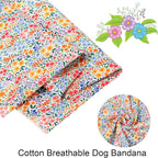 ARING PET Girl Dog Bandana, Spring Summer Daisy Floral Pet Bandana Scarf - Image 2