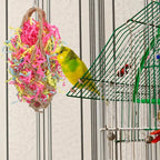 Wontee Bird Jute Paper Strips Parrot Mesh Bag Hanging Chewing Toy - Image 5