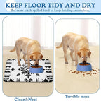 Black Boho Art Dog Food Mat–Christmas Stocking Absorbent Quick Dry Feeding - Image 5