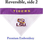 Pets First Collegiate Pet Accessories, Reversible Bandana, LSU Tigers, - Image 2