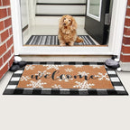 Tinideya 2 Pcs Winter Door Mat Outdoor Snowflake Welcome Mats - Image 4