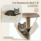 PETEPELA Floor to Ceiling Cat Tree, 92.9''-101.6''Height Adjustable Cat Tower - Image 6