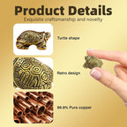 6 Pcs Copper Bath Disks Ornaments Mini Turtle Shape, Retro Copper Birdbath - Image 4