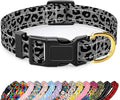Reflective Dog Collar for Small Dogs Cats, Cute Leopard Style Adjustable by TMOODEL