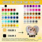 Custom Pet Photo Heart Sticker Personalized Pet Name Decal Cute Pawprint Design - Image 2