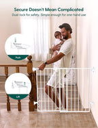 Babelio Baby Gate for Stairs, Kitchen & Doorways, No Bottom Bar| Easy - Image 5