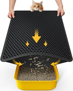 Cat Litter Mat - 23.2'' x 29.1'' Large Litter Trapping Mat, Waterproof by Powools