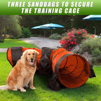 28 in 10 Foot Orange Extra Large Dog Agility Tunnel - Image 7