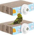2 PCS Bird Chew Toy Parrot Cage Perch Cardboard Platform Bird Paw Grinding Stand by COMNICO