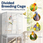 VIVOHOME 54 Inch Wrought Iron Large Bird Flight Cage - Image 6