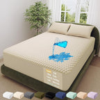 OhGeni 100% Waterproof Mattress Protector, Queen-Beige Size Mattress Pad by OhGeni