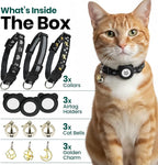 Cat Collar with AirTag Holders, Reflective Breakaway Safety Collars, Bells and - Image 2