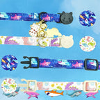 Elegant little tail 2 Pack Cat Collar-Dinosaur & Shark Cotton Breakaway Cat - Image 3
