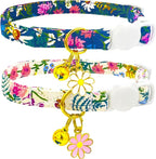 2 Pack Cotton Breakaway Cat Collars Set by Unknown