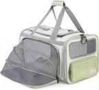 Pawaii Cat Carrier with ID Tag, TSA Airline Approved Soft Sided Collapsible Pet by Pawaii