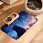 Cat Dog Food Mat, Starry Night Absorbent Pet Feeding Mat by Unknown