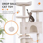 Cat Tree for Indoor Cats, Space Saving Cat Activity Center, Durable Pet Play - Image 5