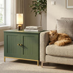 Homhedy Cat Litter Box Enclosure, Cat Washroom Furniture - Image 2