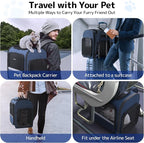 Cat Carrier Backpack with Detachable Play Tunnel, 2 in 1 Cat Tunnel Backpack - Image 7