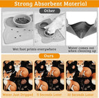 Cute Squirrel Dog Cat Food Mat, Bird Fox Absorbent Waterproof Placemat - Image 3
